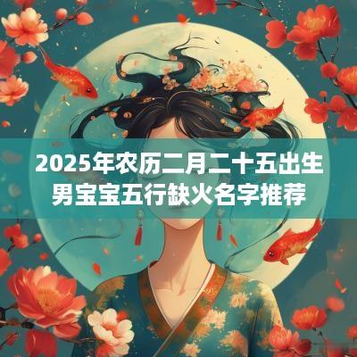 2025年农历二月二十五出生男宝宝五行缺火名字推荐