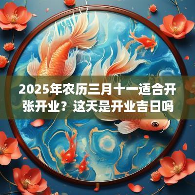 2025年农历三月十一适合开张开业？这天是开业吉日吗？