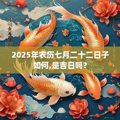 2025年农历七月二十二日子如何,是吉日吗？
