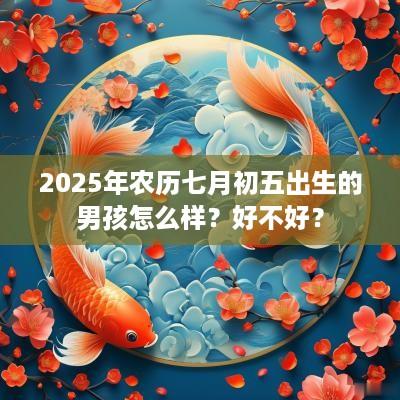 2025年农历七月初五出生的男孩怎么样？好不好？
