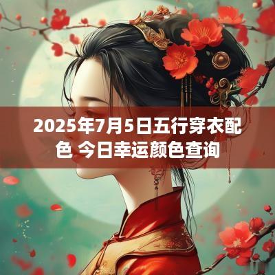 2025年7月5日五行穿衣配色 今日幸运颜色查询