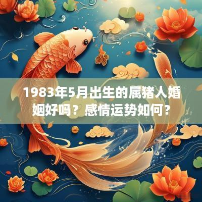 1983年5月出生的属猪人婚姻好吗？感情运势如何？