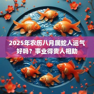 2025年农历八月属蛇人运气好吗？事业得贵人相助