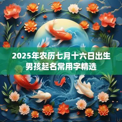 2025年农历七月十六日出生男孩起名常用字精选