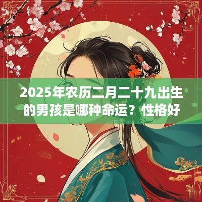 2025年农历二月二十九出生的男孩是哪种命运？性格好吗