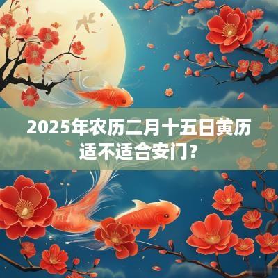 2025年农历二月十五日黄历适不适合安门？