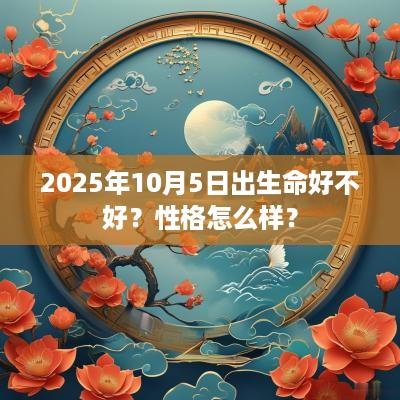 2025年10月5日出生命好不好？性格怎么样？