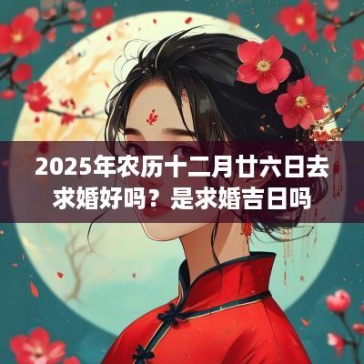 2025年农历十二月廿六日去求婚好吗？是求婚吉日吗