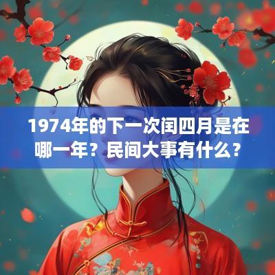 1974年的下一次闰四月是在哪一年？民间大事有什么？