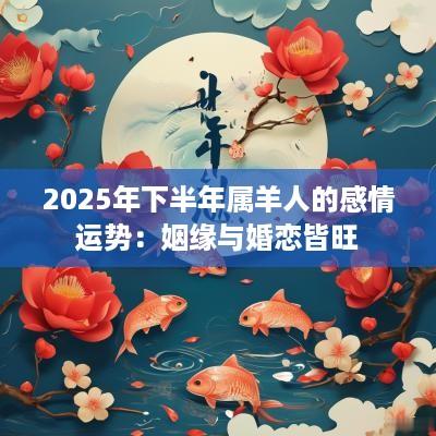 2025年下半年属羊人的感情运势：姻缘与婚恋皆旺