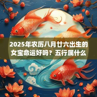 2025年农历八月廿六出生的女宝命运好吗？五行属什么