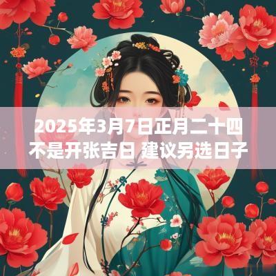 2025年3月7日正月二十四不是开张吉日 建议另选日子