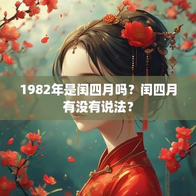 1982年是闰四月吗？闰四月有没有说法？