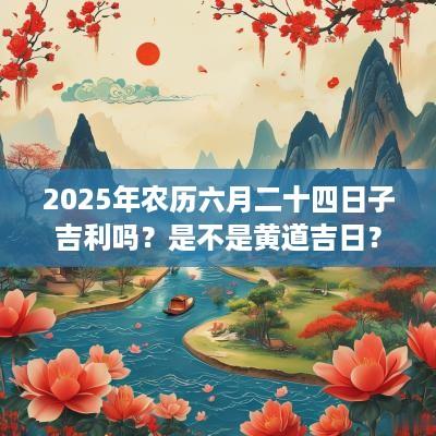 2025年农历六月二十四日子吉利吗？是不是黄道吉日？