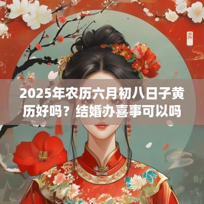 2025年农历六月初八日子黄历好吗？结婚办喜事可以吗？