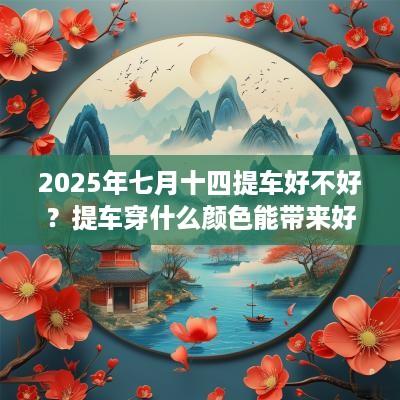 2025年七月十四提车好不好？提车穿什么颜色能带来好运