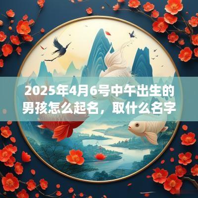 2025年4月6号中午出生的男孩怎么起名，取什么名字吉祥？