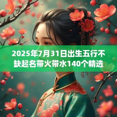 2025年7月31日出生五行不缺起名带火带水140个精选