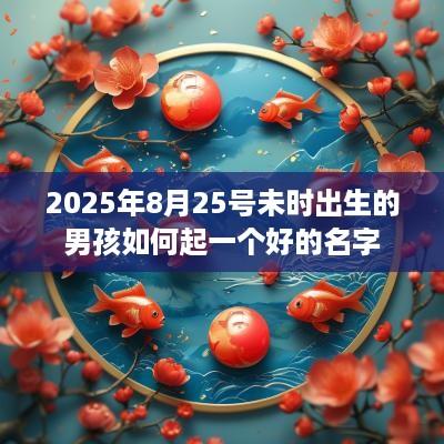 2025年8月25号未时出生的男孩如何起一个好的名字