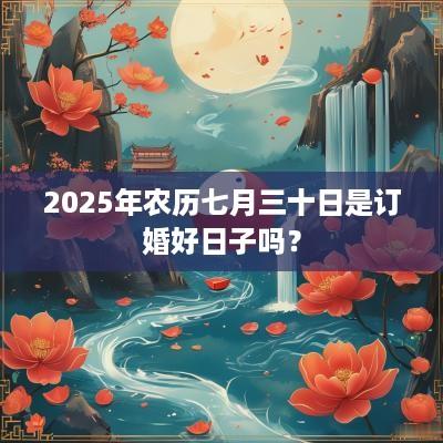 2025年农历七月三十日是订婚好日子吗？