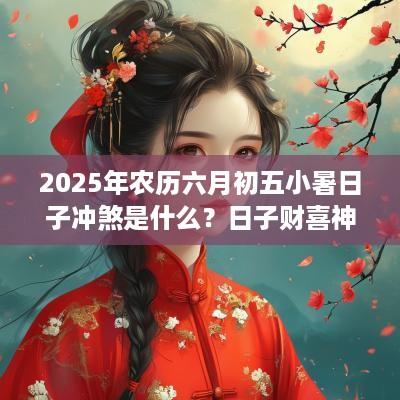 2025年农历六月初五小暑日子冲煞是什么？日子财喜神吉位在哪？