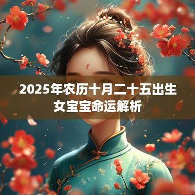 2025年农历十月二十五出生女宝宝命运解析