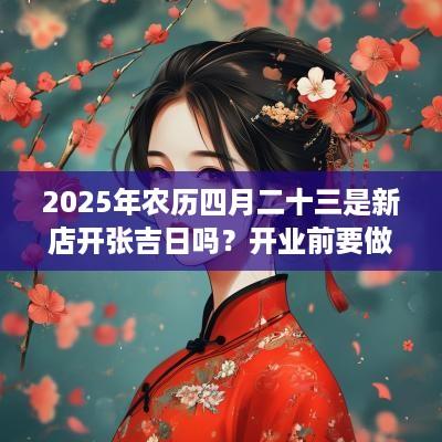 2025年农历四月二十三是新店开张吉日吗？开业前要做好的准备