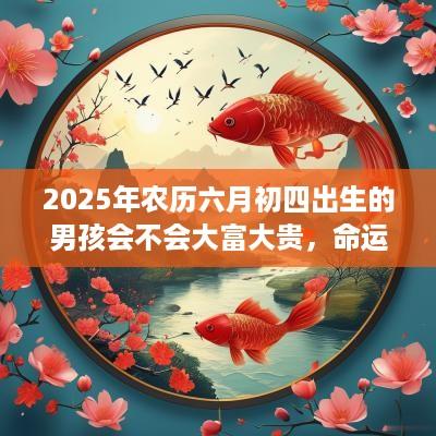 2025年农历六月初四出生的男孩会不会大富大贵，命运好不好？