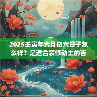 2025壬寅年六月初六日子怎么样?是适合装修动土的吉日吗? 2025壬寅年六月初六日子怎么样?是适合装修动土的吉日吗?