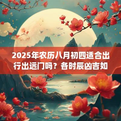 2025年农历八月初四适合出行出远门吗？各时辰凶吉如何？