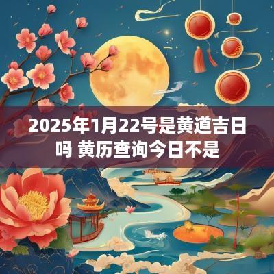 2025年1月22号是黄道吉日吗 黄历查询今日不是