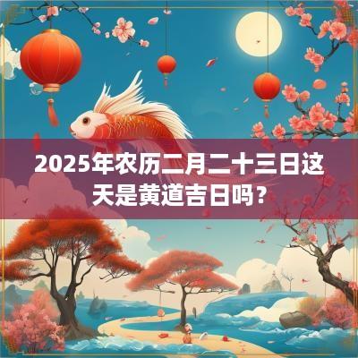 2025年农历二月二十三日这天是黄道吉日吗？
