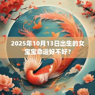 2025年10月13日出生的女宝宝命运好不好？