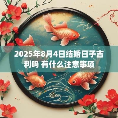 2025年8月4日结婚日子吉利吗 有什么注意事项