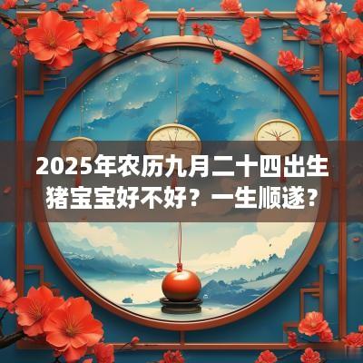 2025年农历九月二十四出生猪宝宝好不好？一生顺遂？