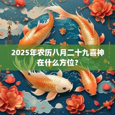 2025年农历八月二十九喜神在什么方位？