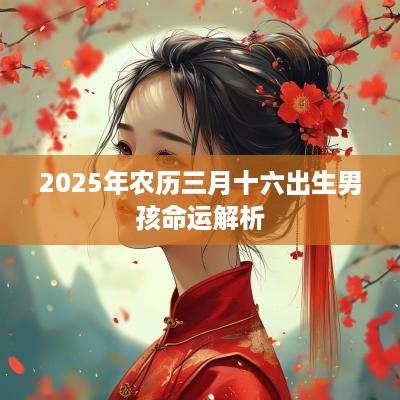 2025年农历三月十六出生男孩命运解析