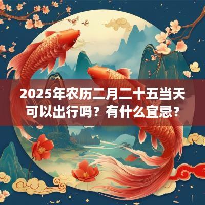2025年农历二月二十五当天可以出行吗？有什么宜忌？