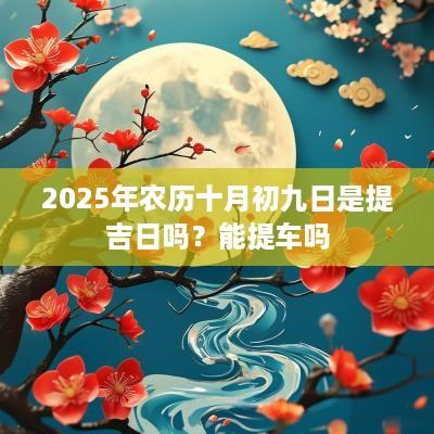 2025年农历十月初九日是提吉日吗？能提车吗