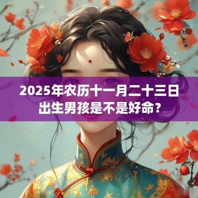 2025年农历十一月二十三日出生男孩是不是好命？