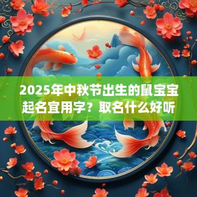 2025年中秋节出生的鼠宝宝起名宜用字？取名什么好听？