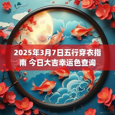 2025年3月7日五行穿衣指南 今日大吉幸运色查询