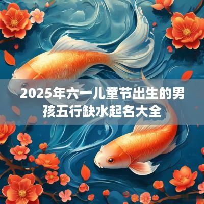 2025年六一儿童节出生的男孩五行缺水起名大全