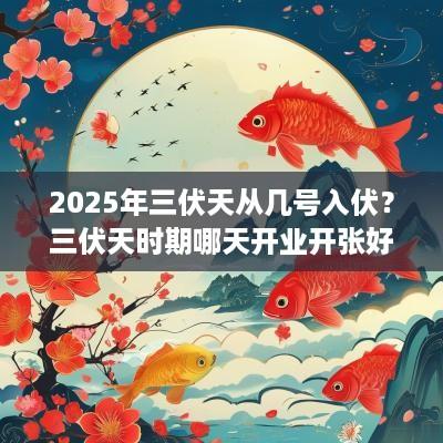 2025年三伏天从几号入伏？三伏天时期哪天开业开张好？
