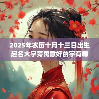 2025年农历十月十三日出生起名火字旁寓意好的字有哪些？