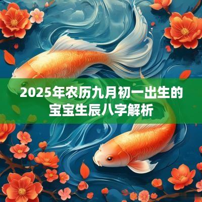 2025年农历九月初一出生的宝宝生辰八字解析