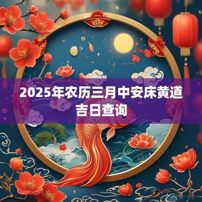 2025年农历三月中安床黄道吉日查询