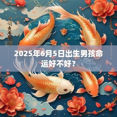 2025年6月5日出生男孩命运好不好？