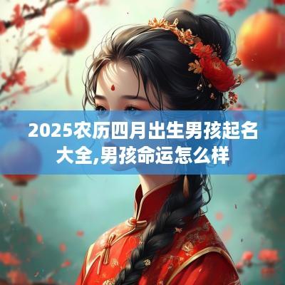 2025农历四月出生男孩起名大全,男孩命运怎么样