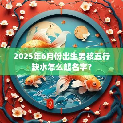 2025年6月份出生男孩五行缺水怎么起名字？